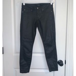 Bebe Faux Leather Ankle Jean